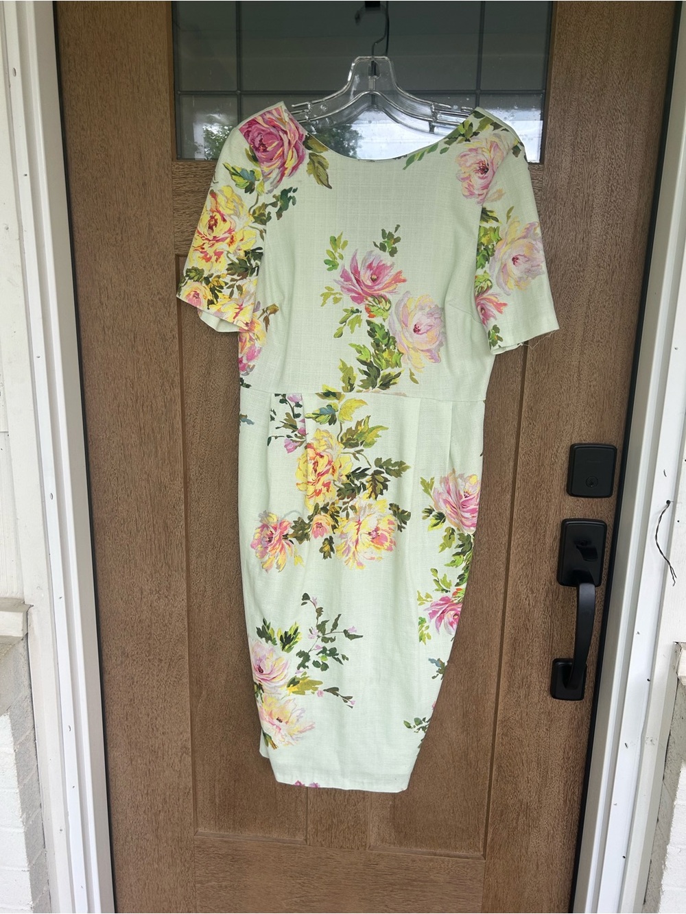 ASOS Mint Green Midi Dress with Pink and Yellow Floral Print